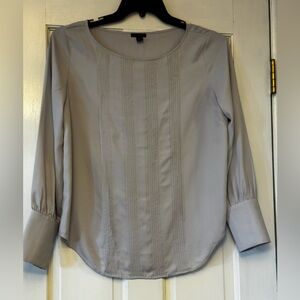 Ann Taylor Light Gray Blouse